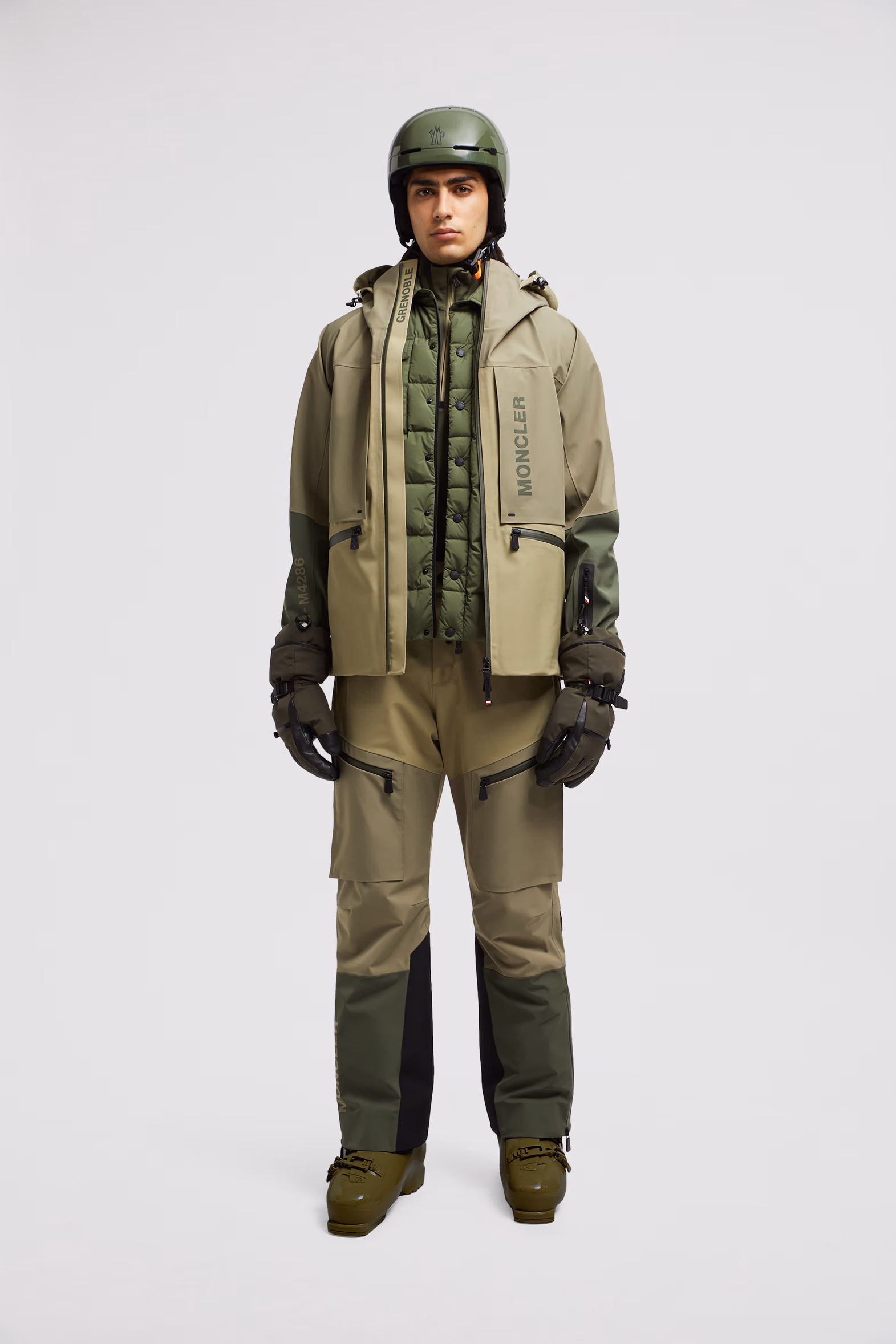 Padded GORE-TEX Ski Pants Men Sage Green Moncler 0